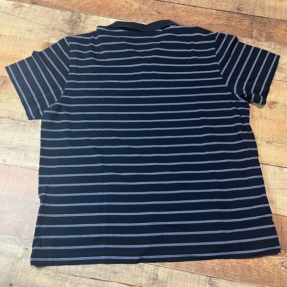 Vineyard Vines | Men's 100% Cotton Blue White Stripe Short Sleeve Polo Sz L - Picture 3 of 3